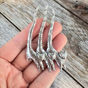 Three Cats with Long Tails Up Brooch Pin Artistic Cats Jewelry Artsy Cat Pin